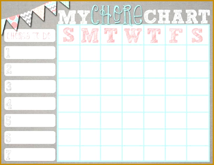 Free girls boys chore chart printable 684528