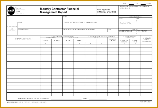 Monthly Management Report Template 25 Free Word Excel Documents rydrw Monthly Contractor Financial Management Report PDF Format Template 372544