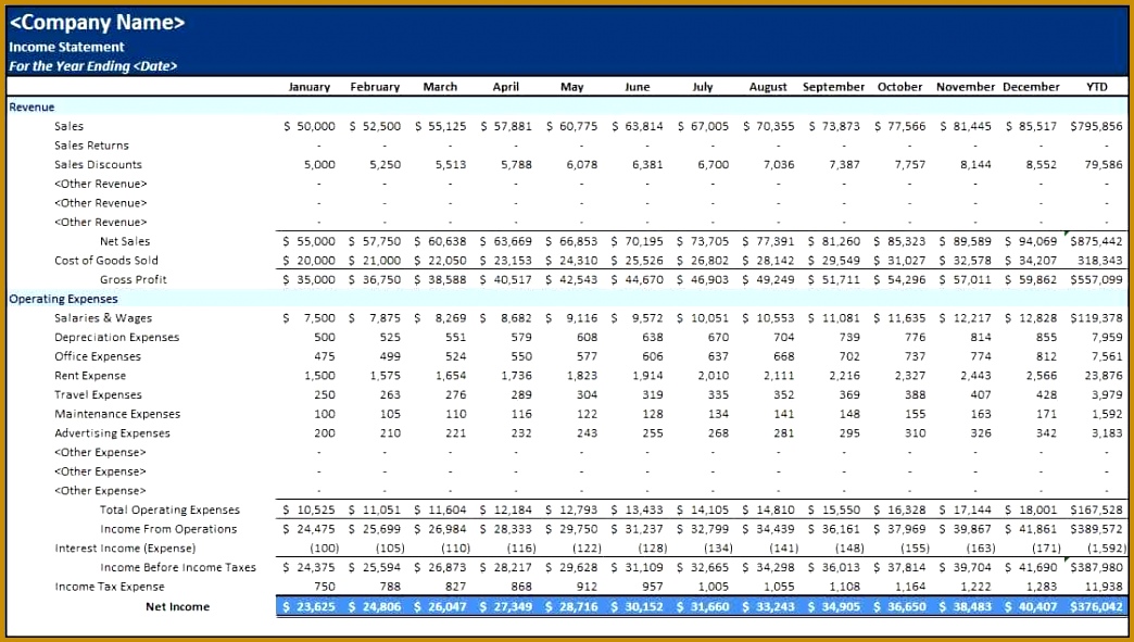 monthly financial report format in excel and financial statement template word 5911044