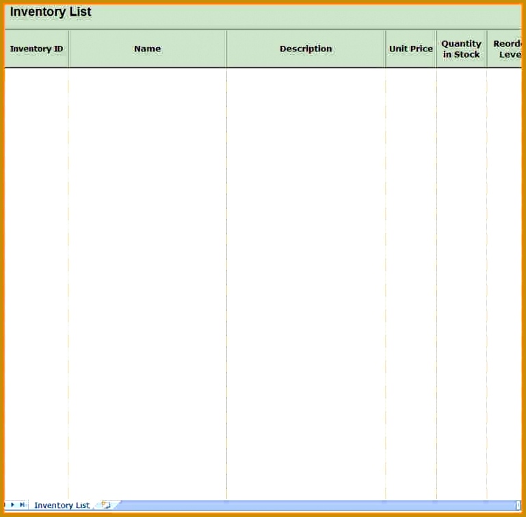 Moving Inventory List Template Contegri 755769
