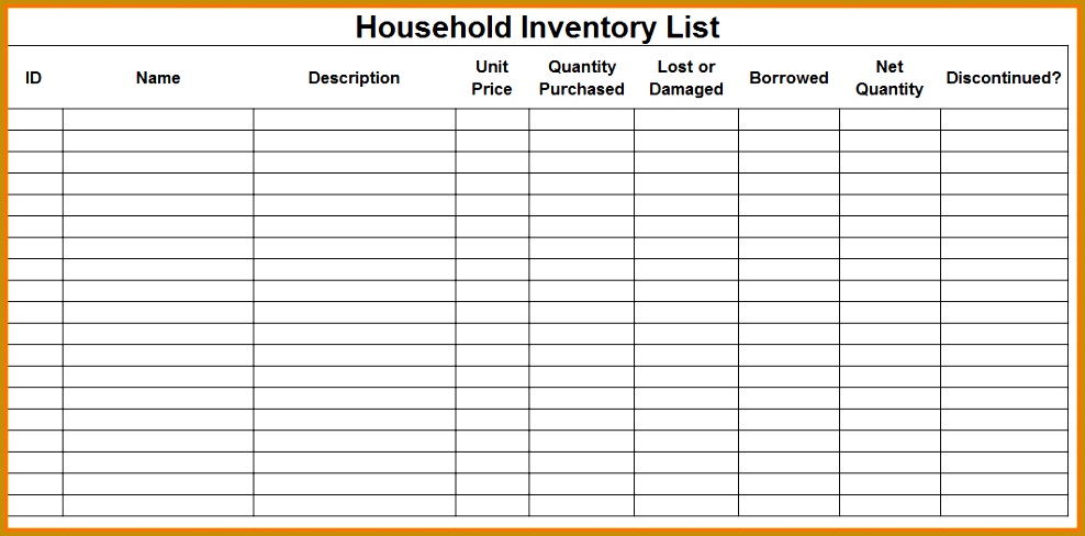 What s More Picture showed above is Moving Inventory List Home Inventory Template 988488