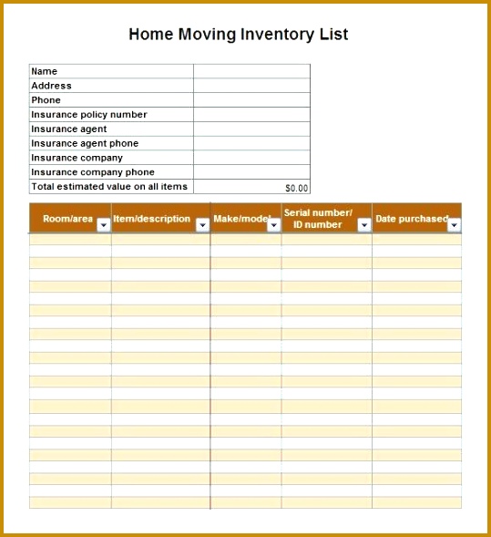 Sample Inventory List Template 7 Free Documents Download in 589539