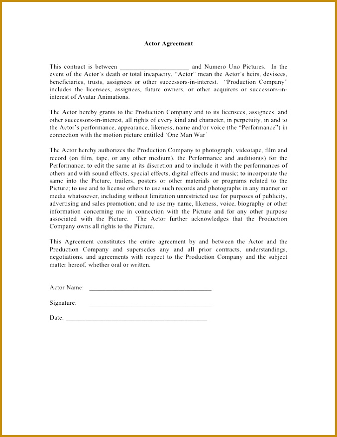Production Contract Template Outdoor Advertising Contract rmfrx Music Producer Contract Templates Music Production Contracts Actor Agreement Form 677876