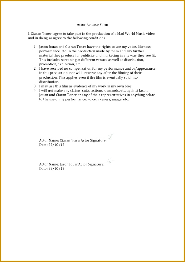Actor Release Form[1] 593839