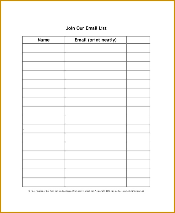 Sign Up Sheet 9 Free Pdf Word Documents Download 678558