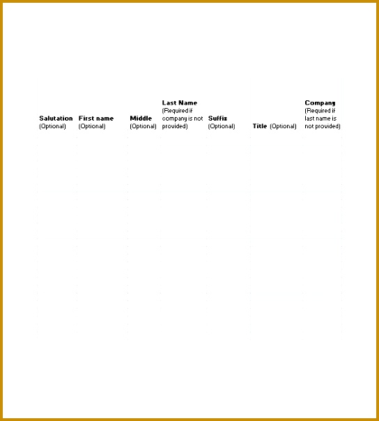 Email List Template Excel 604544