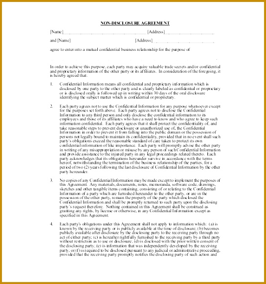 Mutual Non Disclosure Agreement PDF Download 581544