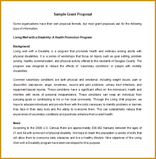Grant Proposal Template 33 Free Word Excel Pdf Ppt Format 544555