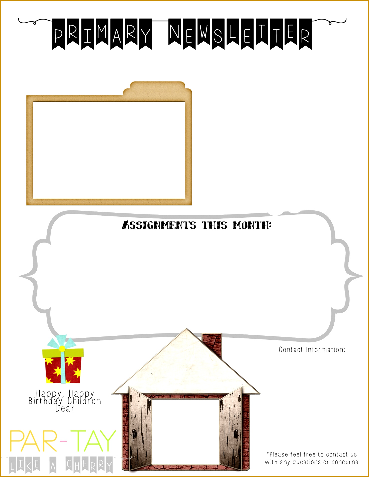 primary newsletter template 19041472