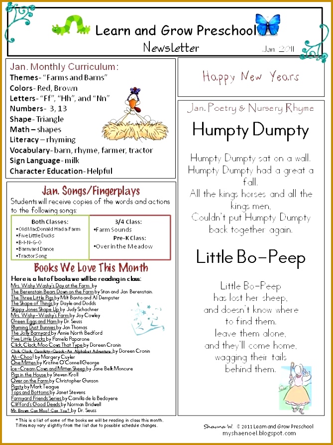 Parents Newsletter For Preschool Best 25 Preschool Newsletter Ideas Pinterest Free Parenting Printable 892669