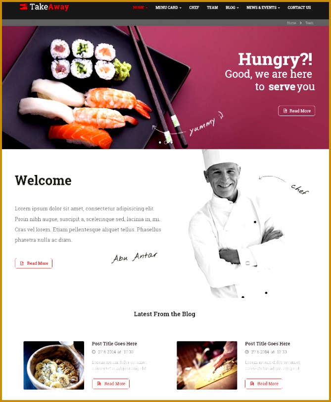 restaurant online food ordering delivery website template 669811