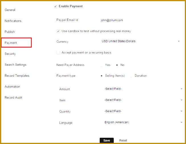 Enable Payment for Form 506653