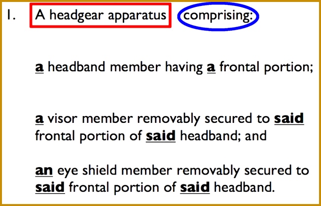 Illustrative independent claim 1 which is inspired by U S Patent No 6 009 555 651419