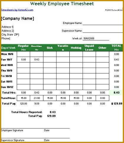 Timesheet 483420