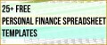 3 Personal Financial Portfolio Template