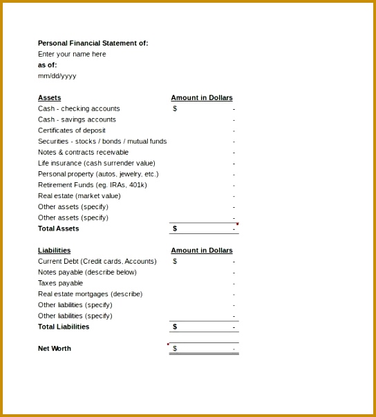 In e Statement Template – 15 Free Word Excel PDF Format 604544