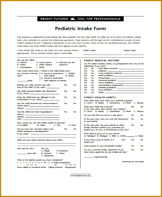 Medical Form Templates 558678