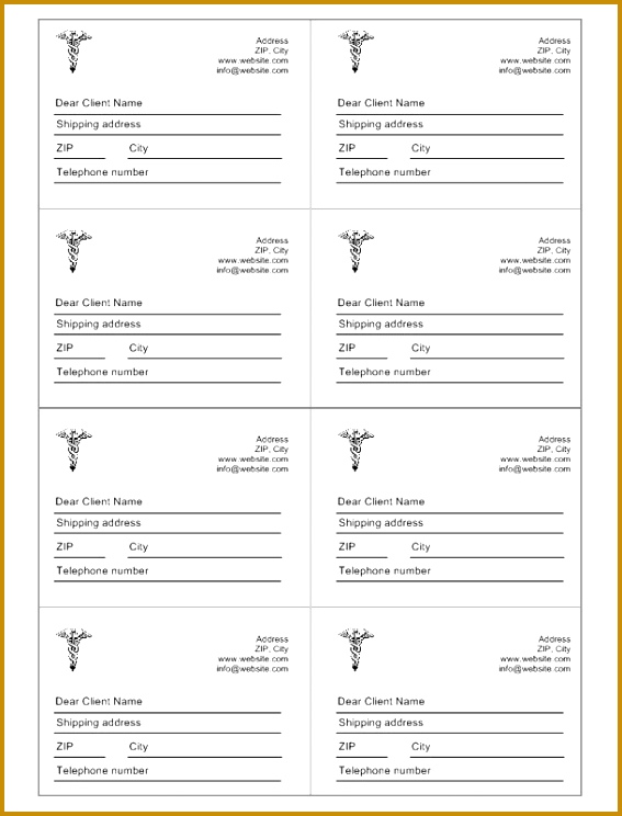Medical address label 744567