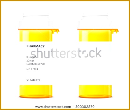 Bottle of of prescription pill with labels template Vector illustration 353418