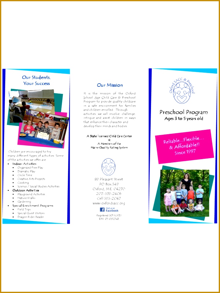 standard preschool brochure template d1 714952