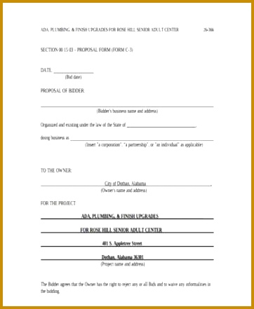 Sample Job Proposal Forms 8 Free Documents in Word PDF 8jbwg plumbing job proposal form 441362