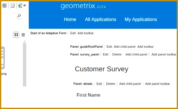 Edit ponent dialog for an adaptive form 352574