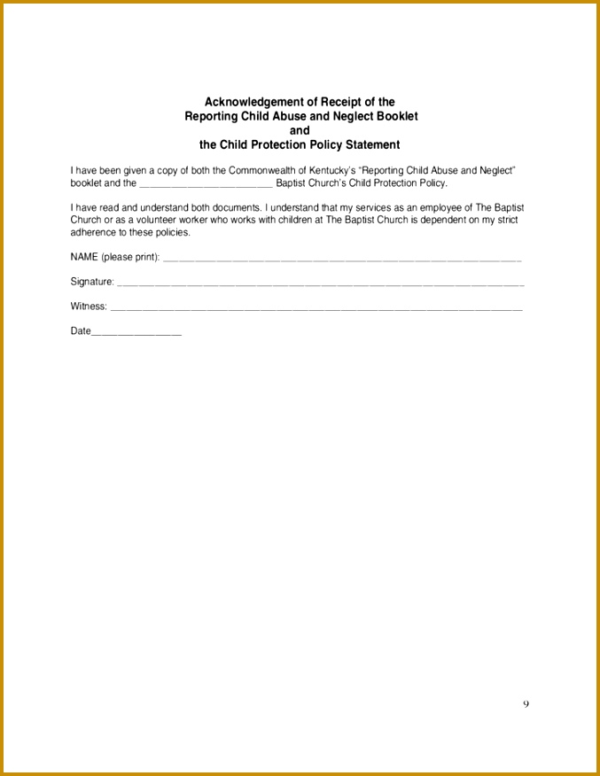 sample church child protection policy free 876677