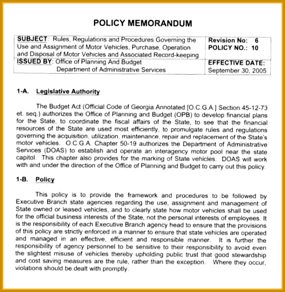 SIMPLE POLICY MEMO EXAMPLE Human Service Policy Memo Template Example Format 571557