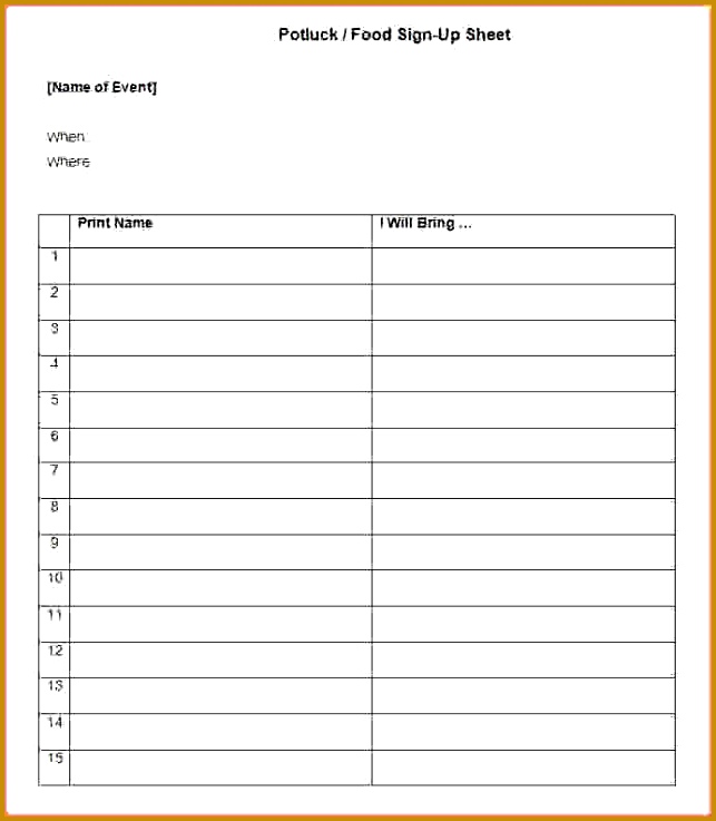 Sign Up Sheet Template Word Sales Report Template 643737