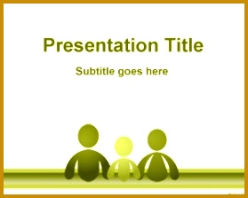 Family Social Sciences PowerPoint Template is a free green template slide design with family icons that 223279