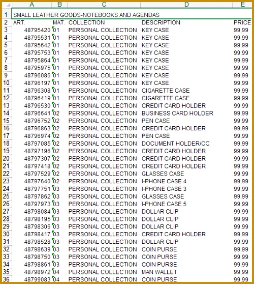 Price Lists with the InDesign Place mand 558500