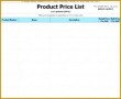 5 Price Sheets Templates