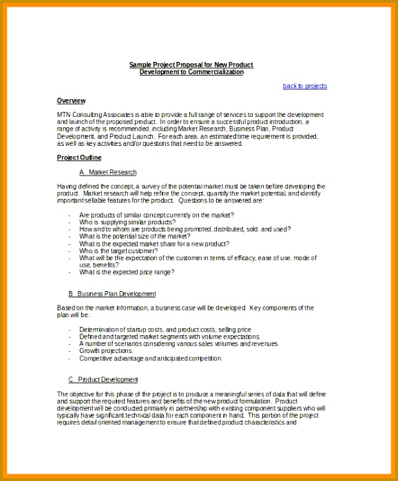 product proposal simple Consulting Project Proposal Template 578699