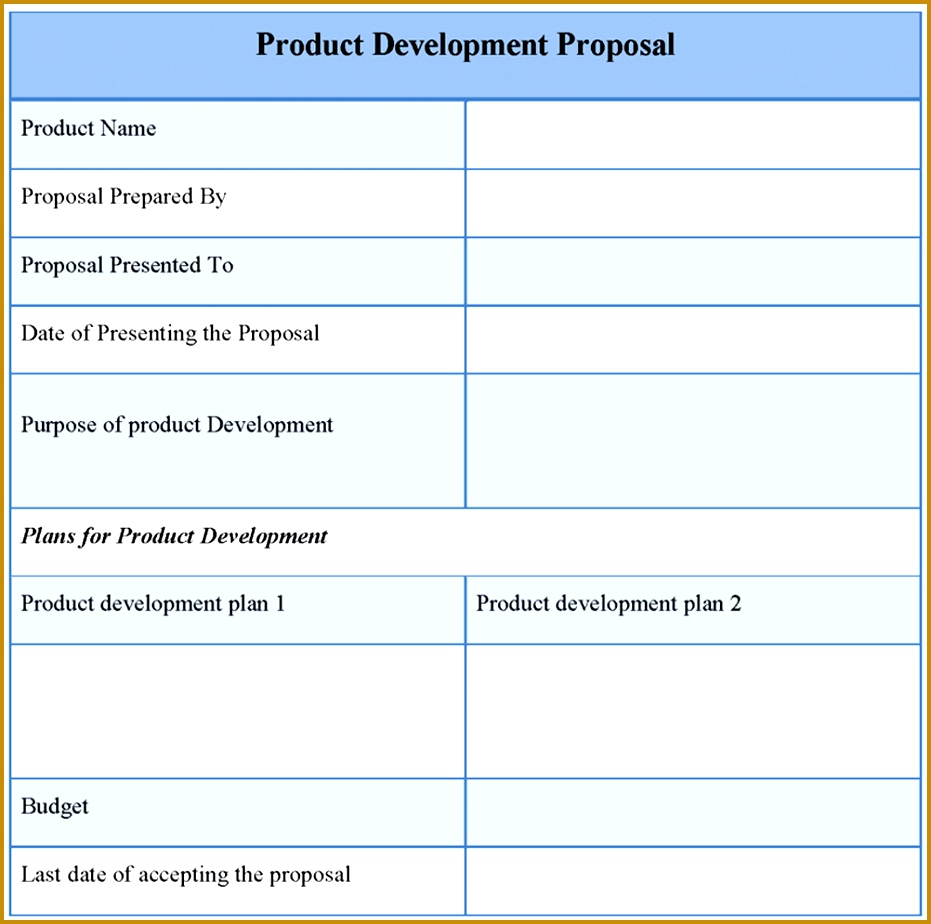Product Template for Development Proposal Example of Product 924931
