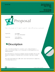 Pharmaceutical Product Sales Sample Proposal 277213