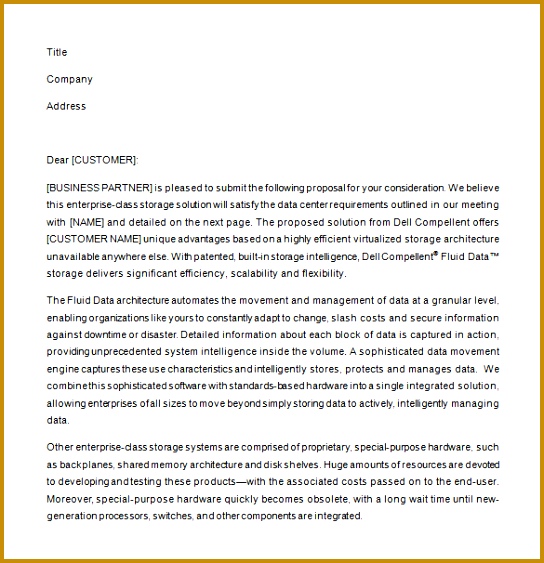 sale proposal sample 563544