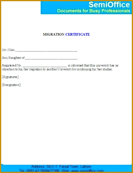 No Objection Certificate Format No Objection Certificate from University 450587