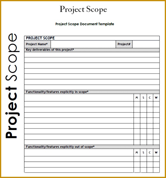 Pdf Project Scope Template Pdf Download 558597