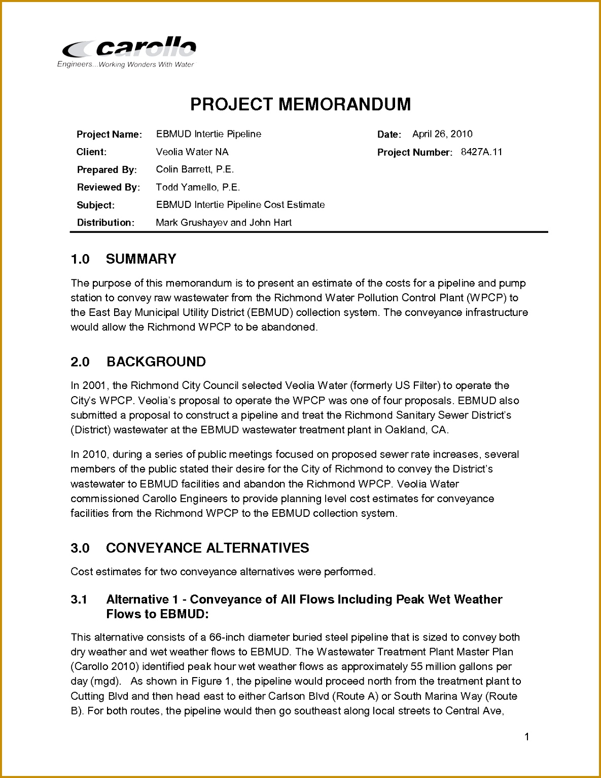 Project Proposal Memo Samples 15341185