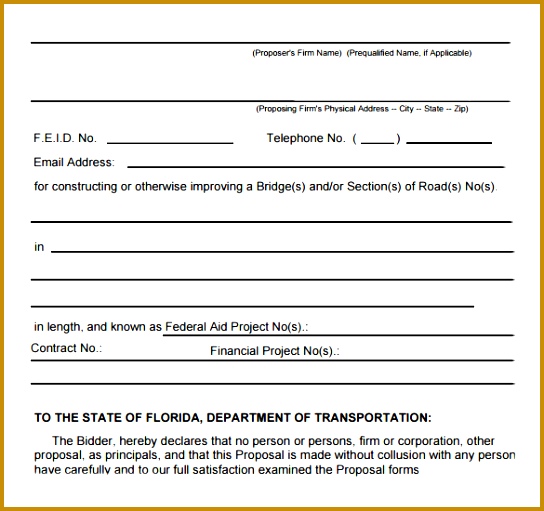 Sample Contract Proposal Template 511544