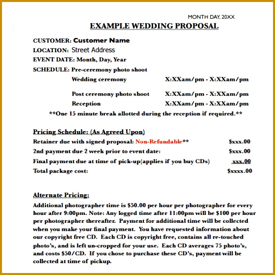 8 Wedding Proposal Templates Pdf 558558