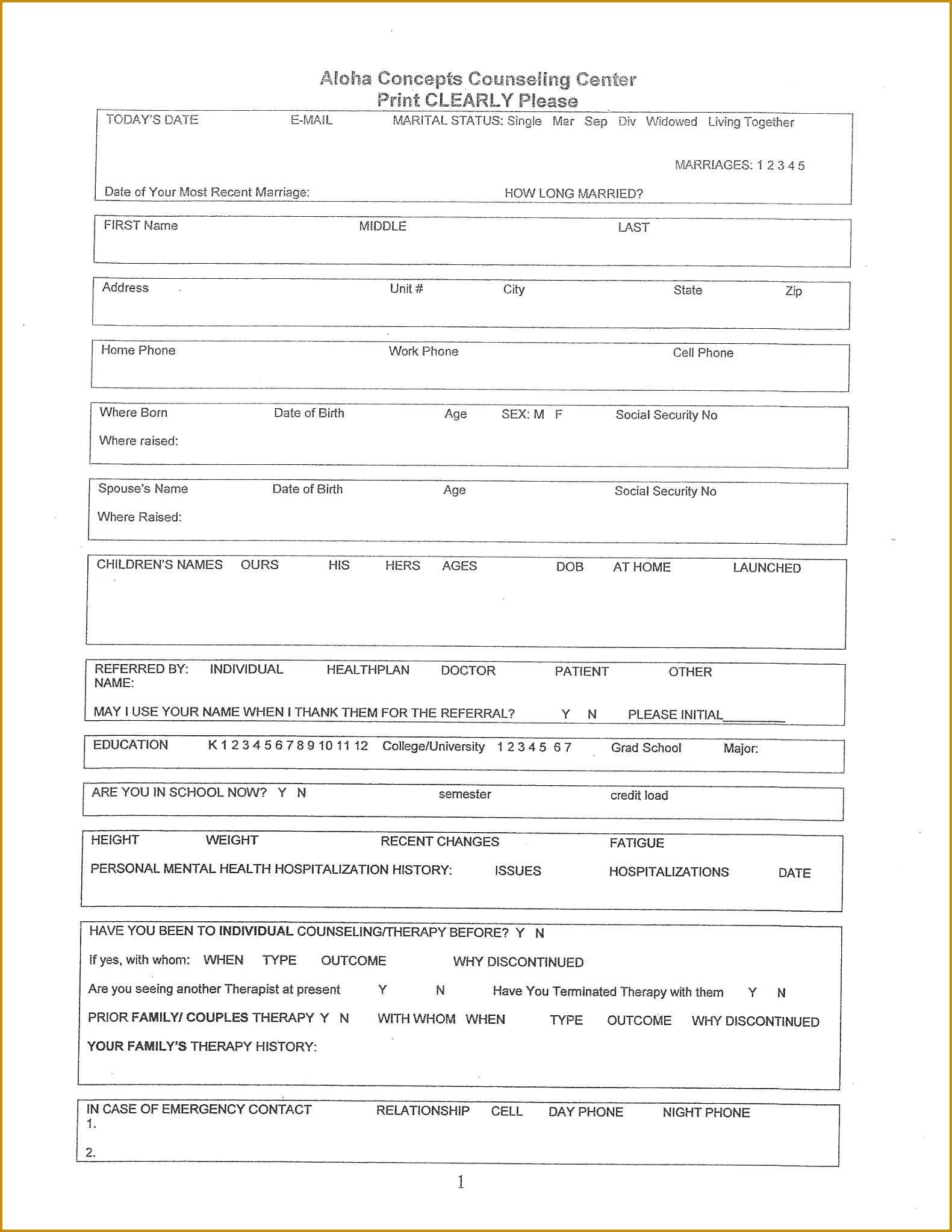 Counseling Intake Form Template delgt Counseling Intake Form Template 15812046