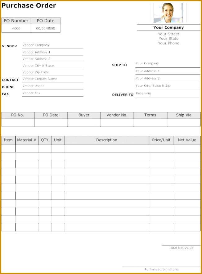 Purchase Order Form Template 651882