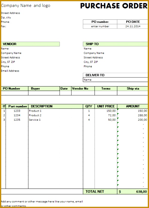Microsoft Excel Order Form Template Excel Template Free Purchase Order Template For Microsoft Excel Download 498695