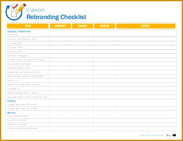 Rebranding Checklist 458593