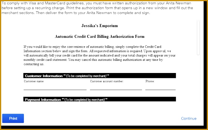 recurring credit card billing Quickbooks New York 447712