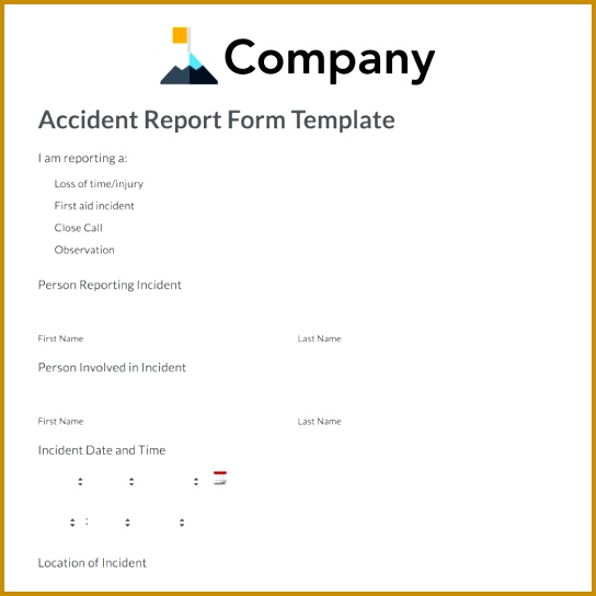 accident report form template 544544