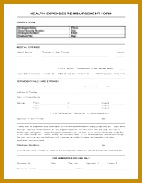 Reimbursement Form Medical Expenses 203158