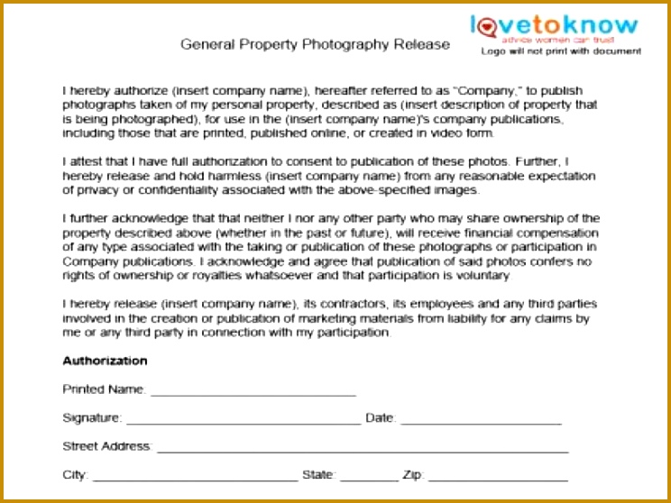Release Liability Form Car Sale Template graphy Release Forms 558744