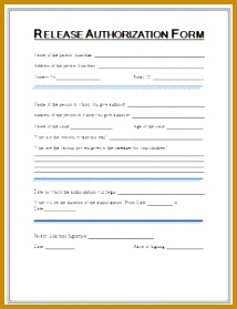 Release authorization form 279214